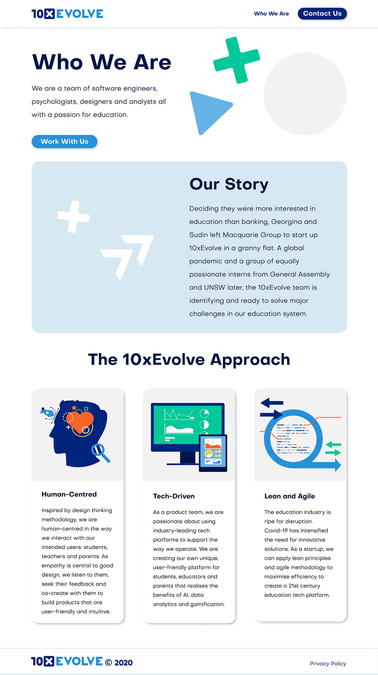 10xEvolve About page concept